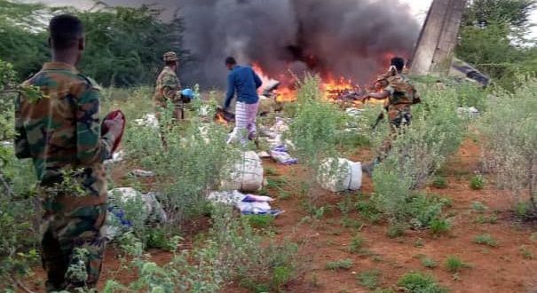 The Aircraft shot down in BARADDAALE Airport.